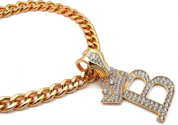 Icemond Dog Necklace Rhinestone Pendant 18 Inch Cuban Chain-2