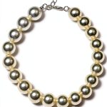 RayMinsino Dog Pearl Collar Adjustable White Pet Necklace-0