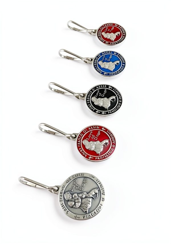 St Francis Dog Necklace Silver Alloy Medal Pet Supplies-2
