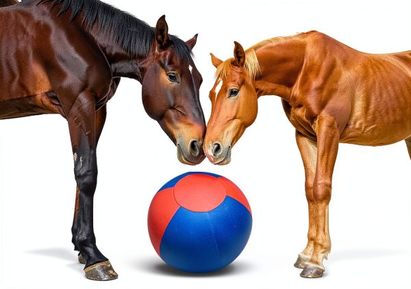 Horse Play Ball by DayoVortex 45cm Blue Durable Pasture Toy-1