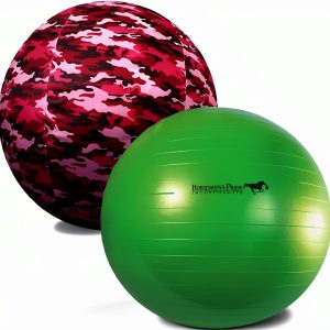 Country Pride Jolly Mega Ball with Pink Camo Cover: Heavy-Duty Inflatable Horse Toy for Training, Exercise & Play-0