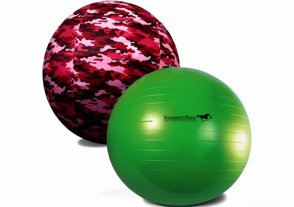 Country Pride Jolly Mega Ball with Pink Camo Cover: Heavy-Duty Inflatable Horse Toy for Training, Exercise & Play-0