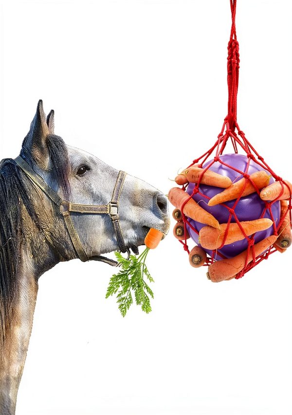 Tirifer Carrot Feeder Ball Toy for Horse, Goat, Sheep - Stress Relief, Stable & Paddock-0