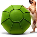 Herding Ball for Dogs, Dual Layered Set for Australian Shepherd, Cattle, Collie, Agility Equipment-Free Training Book (Green, 22 inches)-0