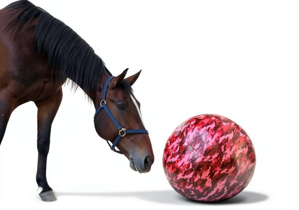 Country Pride Jolly Mega Ball with Pink Camo Cover: Heavy-Duty Inflatable Horse Toy for Training, Exercise & Play-3