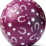 40 Inch Horse Ball Cover, Ball Cover for Horses(Noble Purple Horseshoe Pattern, 40inch)-0