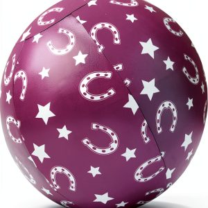40 Inch Horse Ball Cover, Ball Cover for Horses(Noble Purple Horseshoe Pattern, 40inch)-0
