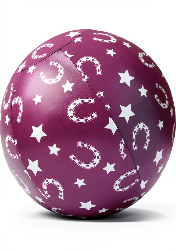 40 Inch Horse Ball Cover, Ball Cover for Horses(Noble Purple Horseshoe Pattern, 40inch)-0