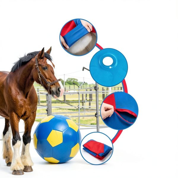 Giant 40" Herding Ball Set Suilung Horse Toy with Covers 2 Pack-3