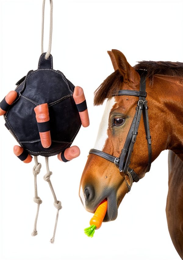 Horse Carrot Feeding Ball Toy Slow Feed Training Ball for Horses-0
