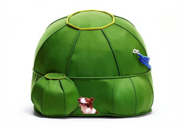 Herding Ball for Dogs, Dual Layered Set for Australian Shepherd, Cattle, Collie, Agility Equipment-Free Training Book (Green, 22 inches)-8