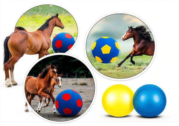 Giant 40" Herding Ball Set Suilung Horse Toy with Covers 2 Pack-5