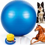 48 Inch Giant Herding Ball Anti Burst Ball Please Watch VCR for How to Inflation Horse Toys for Horse Stall Entertainment Play, Pump Included-0