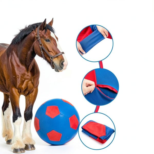 2 Pcs 40 Inch Horse Ball Covers Please Watch VCR for How to Inflation Mega Herding Play Covers for Horse Herding Ball (Vibrant Style)-3