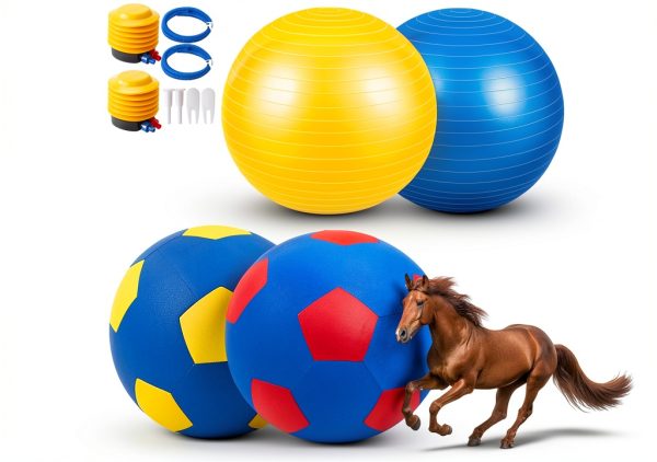 Giant 40" Herding Ball Set Suilung Horse Toy with Covers 2 Pack-0