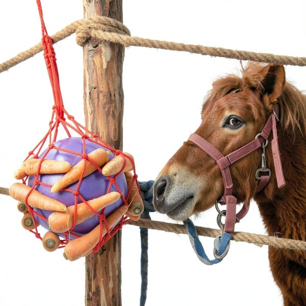 Tirifer Carrot Feeder Ball Toy for Horse, Goat, Sheep - Stress Relief, Stable & Paddock-1