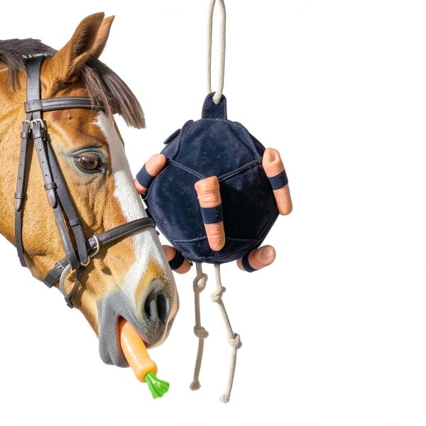 Horse Carrot Feeding Ball Toy Slow Feed Training Ball for Horses-3