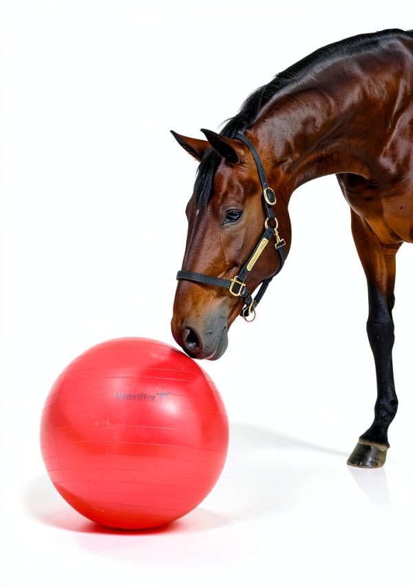 Horsemen's Pride 25-Inch Mega Ball for Horses, Red-1